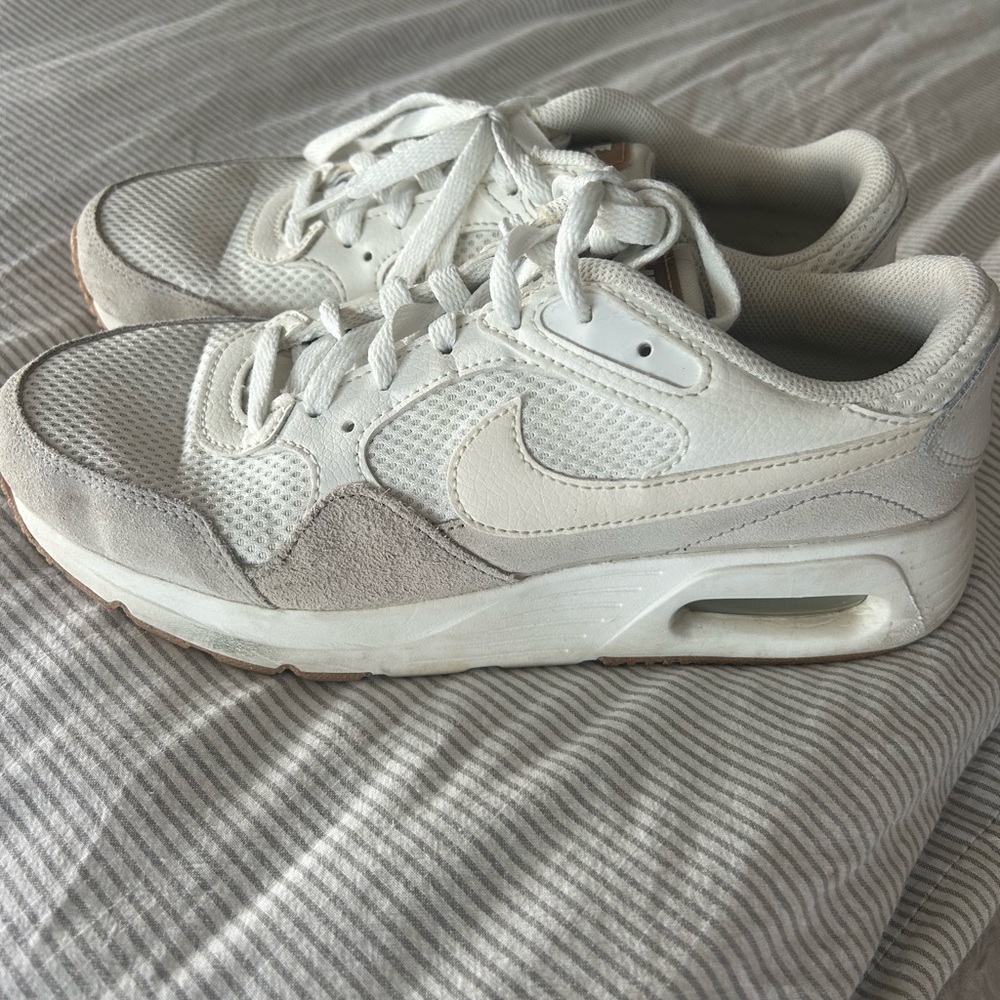 Nike Women's Cream and White Sneakers